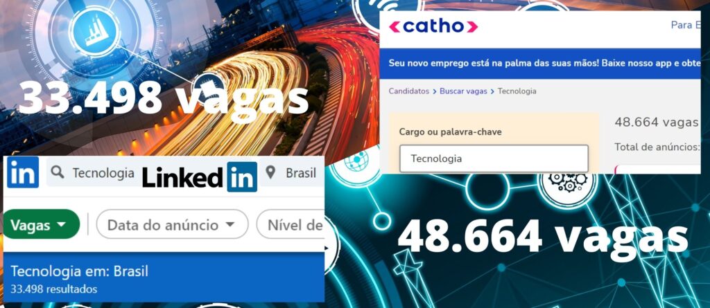 Vagas Catho e Linkedin